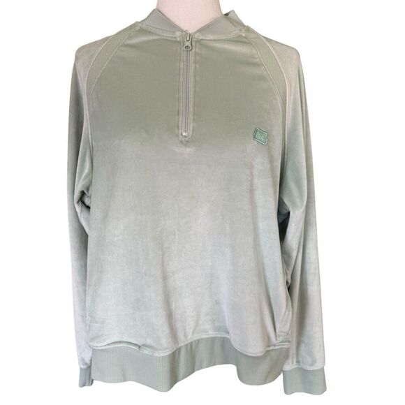 Melody Ehsani Women's Quarter Zip Long Sleeves Sweater Sz Medium Light Green - Picture 1 of 11
